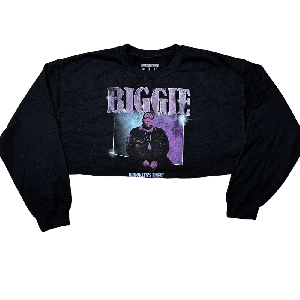 NWOT Notorious B.I.G. Brooklyn’s Finest Cropped Crewneck Sweatshirt Women’s L